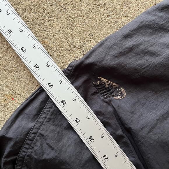 Vintage 90s Nike Black Mens L Nylon Sporty Athletic Windbreaker Swishy Pants - Picture 11 of 13